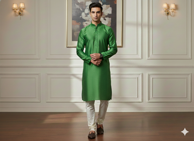 Sea Green Plain Bangalore Raw Silk Fabric  (Wholesale)