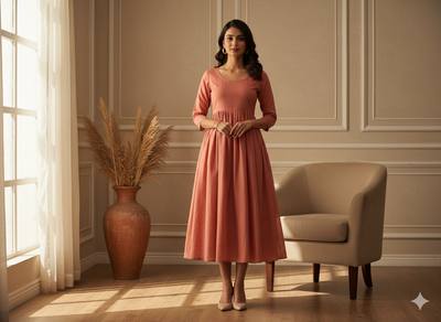 Bright Red Plain 100% Pure Mul Mul Cotton