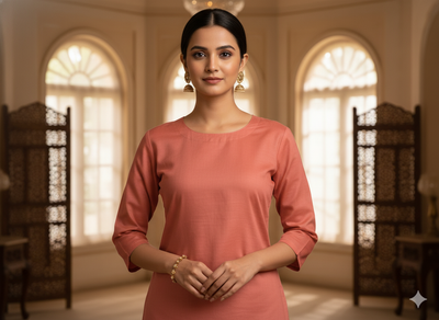 Bright Red Plain 100% Pure Mul Mul Cotton