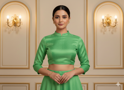 Sea Green Plain Bangalore Raw Silk Fabric  (Wholesale)