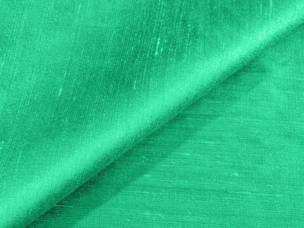 Sea Green Plain Bangalore Raw Silk Fabric  (Wholesale)
