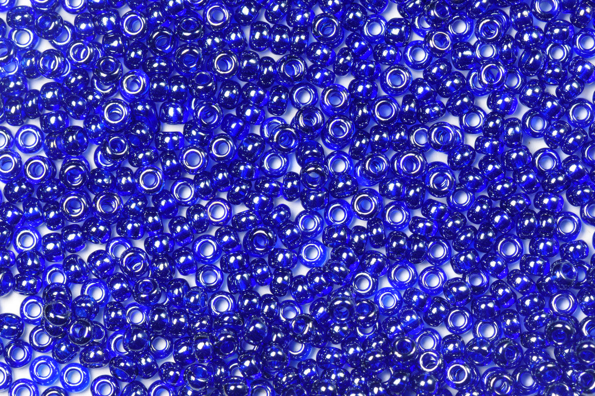 Shiny Midnight Blue Opaque Preciosa Luster Seed Beads