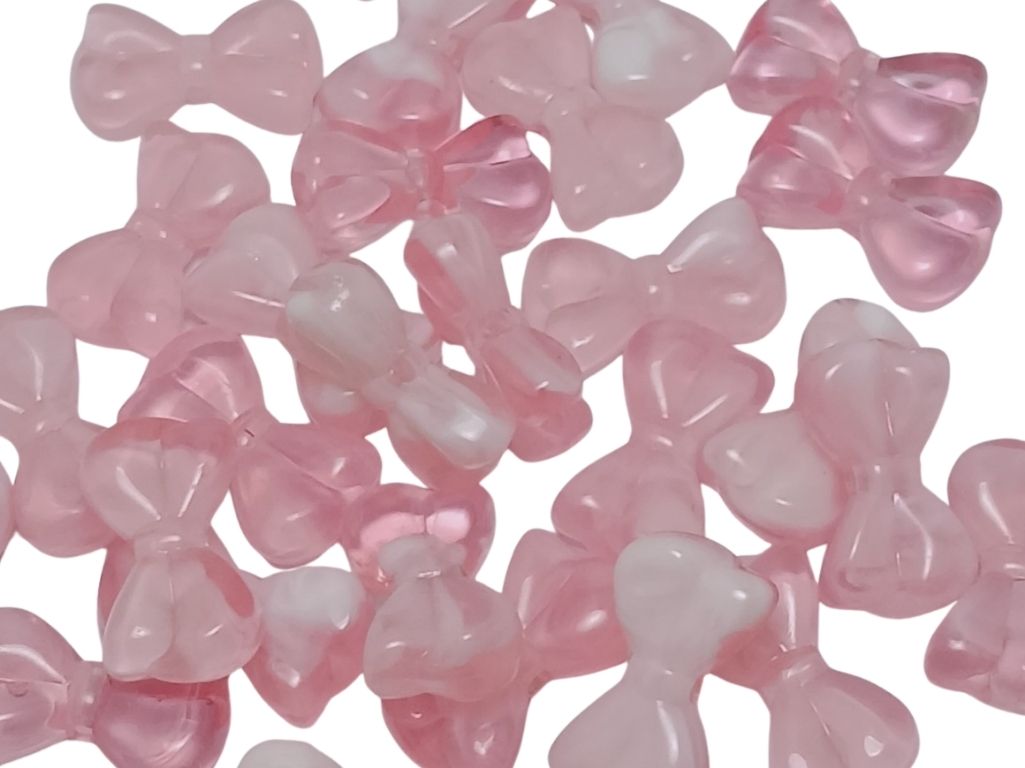 Baby Pink Bow Shaped Resin Beads