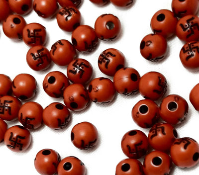 Brown Designer Circular Plastic Beads