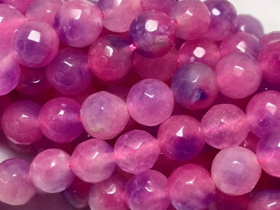 Magenta 8 mm Rondelle Jade Quartz Stones