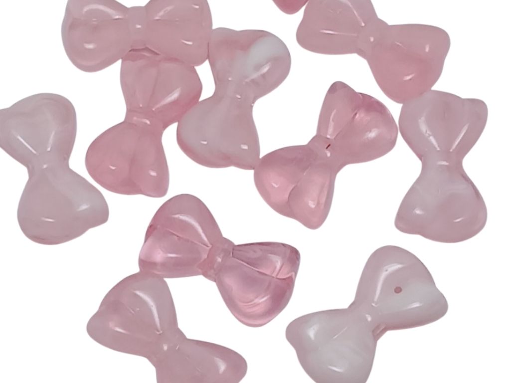 Baby Pink Bow Shaped Resin Beads