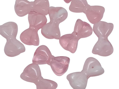 Baby Pink Bow Shaped Resin Beads