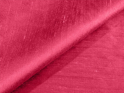 Red Pink Plain Bangalore Raw Silk Fabric  (Wholesale)