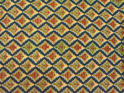 Deep Green Diamond Digitally Printed Butter Crepe Fabric