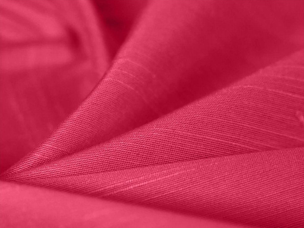 Red Pink Plain Bangalore Raw Silk Fabric  (Wholesale)