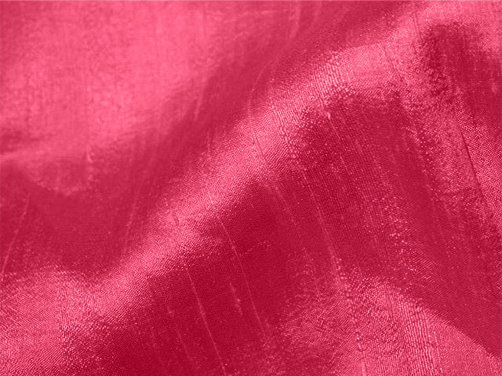 Red Pink Plain Bangalore Raw Silk Fabric  (Wholesale)