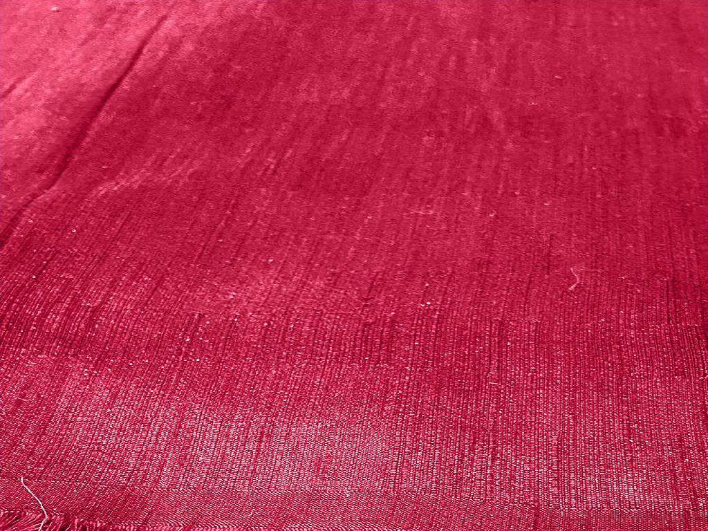 Red Pink Plain Bangalore Raw Silk Fabric  (Wholesale)