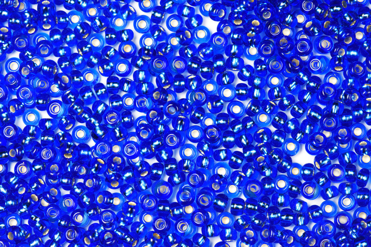 Cobalt Blue Preciosa Silverline Seeds Beads