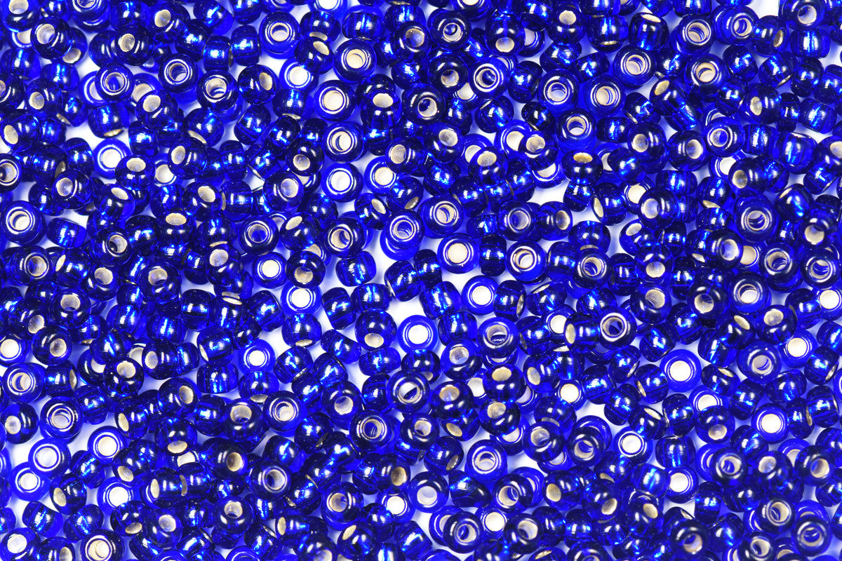 Navy Blue Preciosa Silverline Seeds Beads