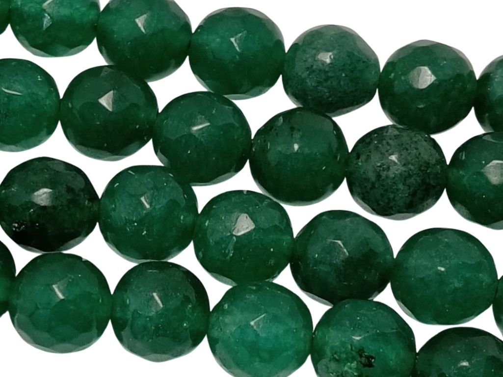 Dark Green 8 mm Rondelle Jade Quartz Stones
