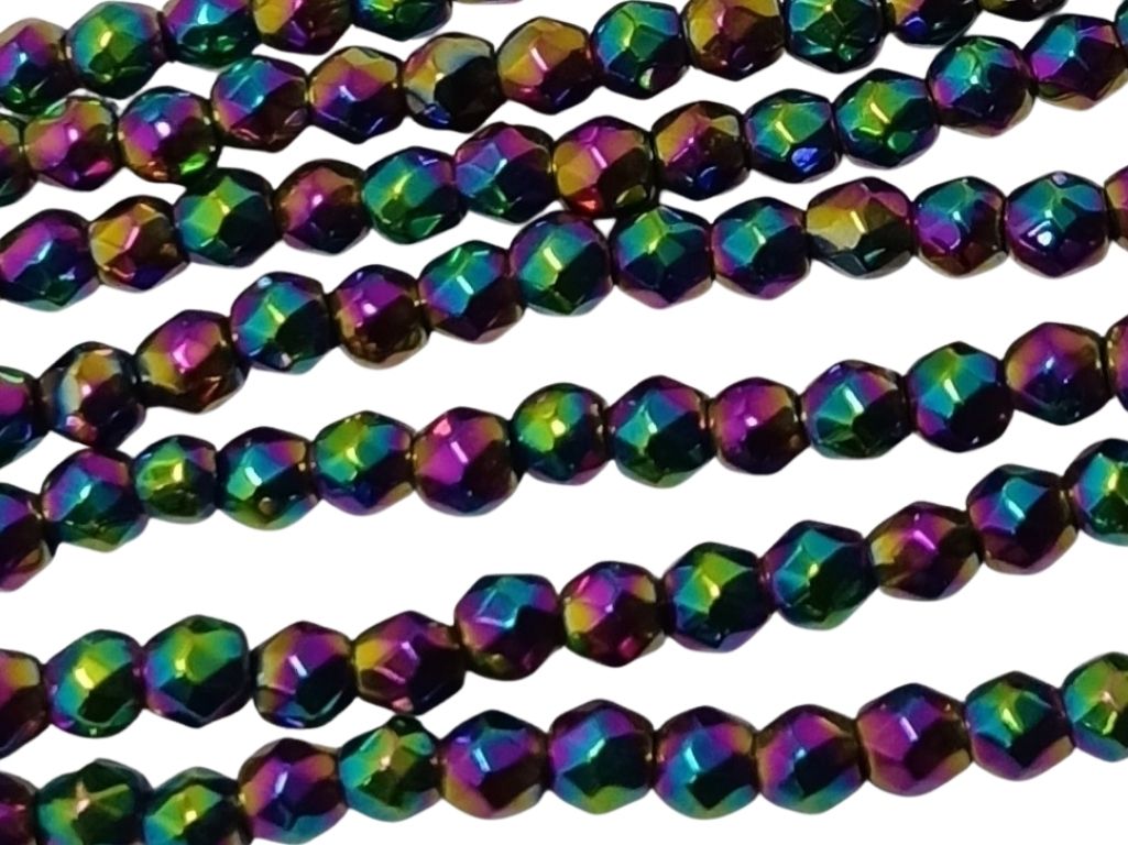 Multicolour Spherical Haemetite Metal Beads