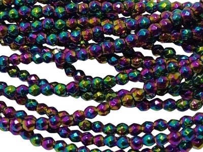 Multicolour Spherical Haemetite Metal Beads