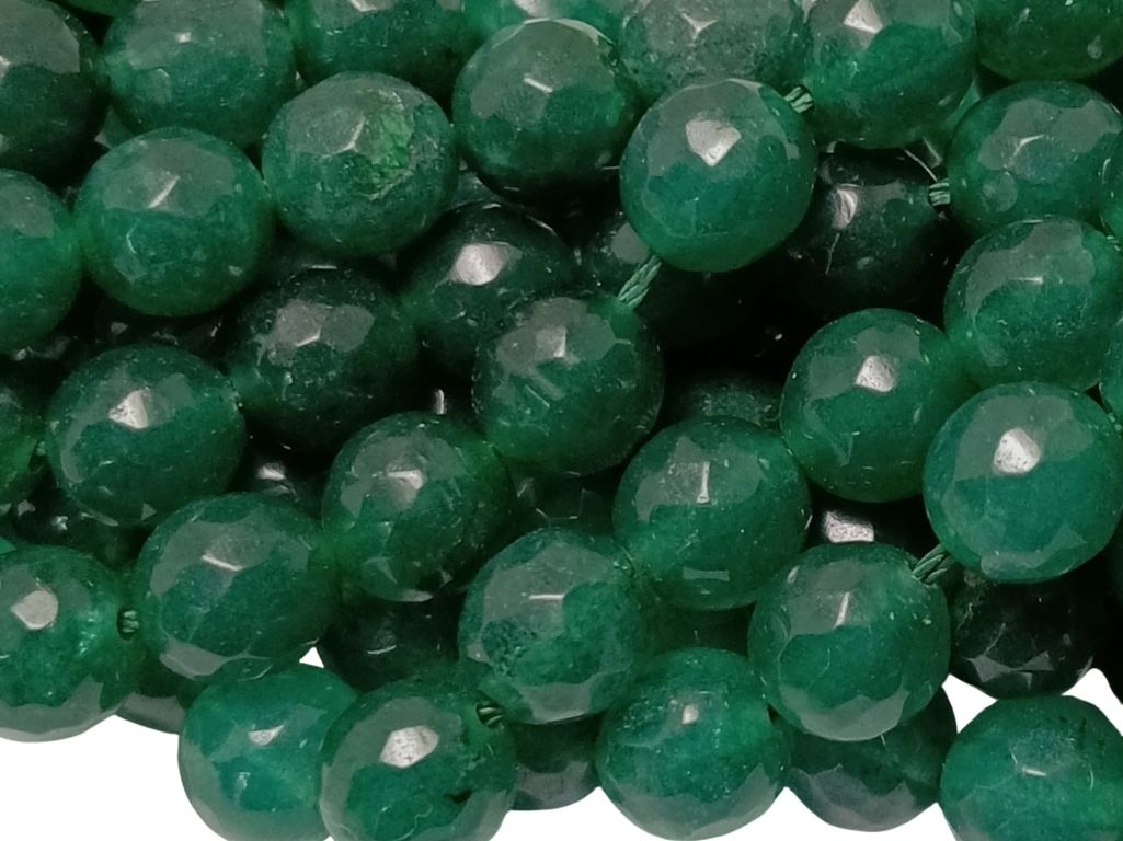 Dark Green 8 mm Rondelle Jade Quartz Stones