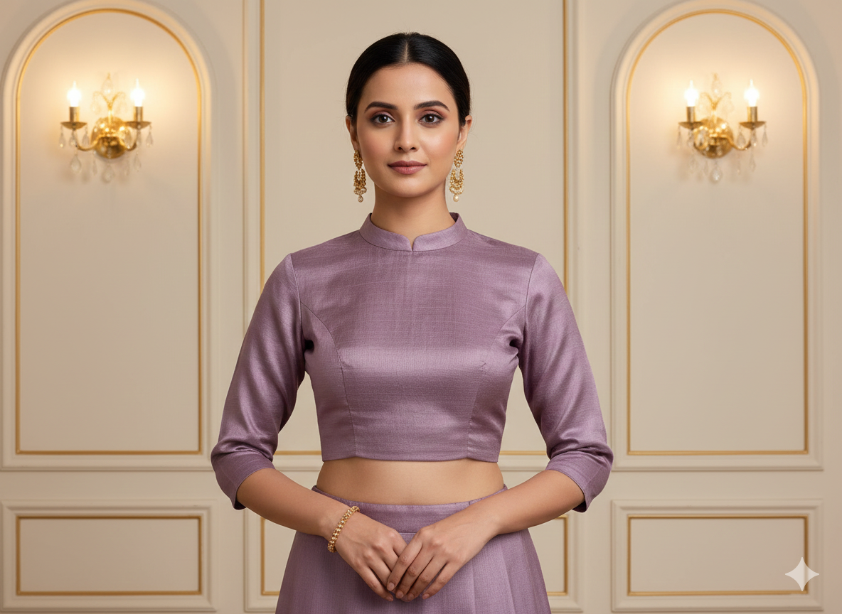 Lilac Plain Bangalore Raw Silk Fabric  (Wholesale)