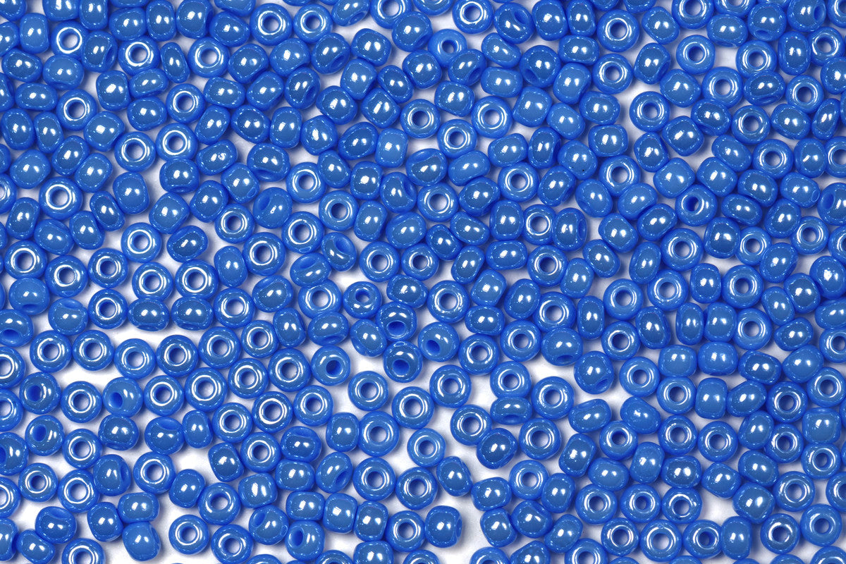 Cornflower Blue Opaque Preciosa Luster Seed Beads