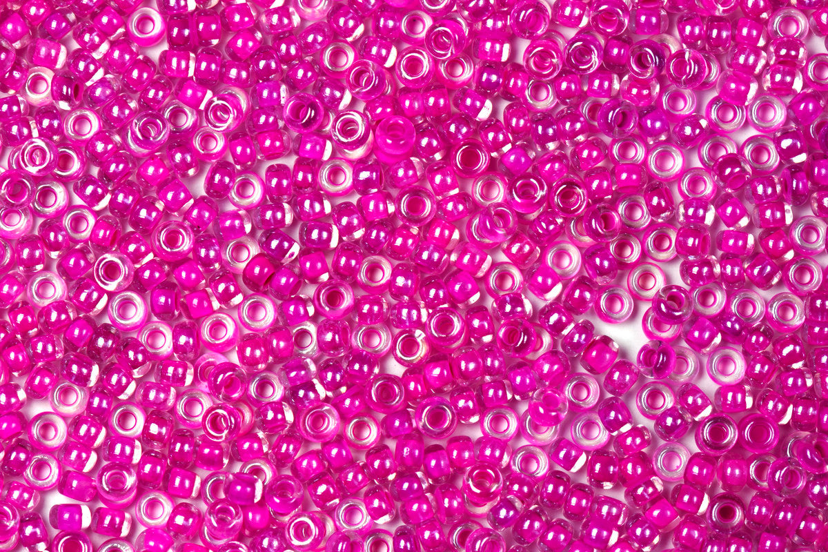 Rani Pink Preciosa Luster Inside Round Rocailles Seeds Beads