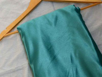 Teal Blue Plain Moss Satin Fabric