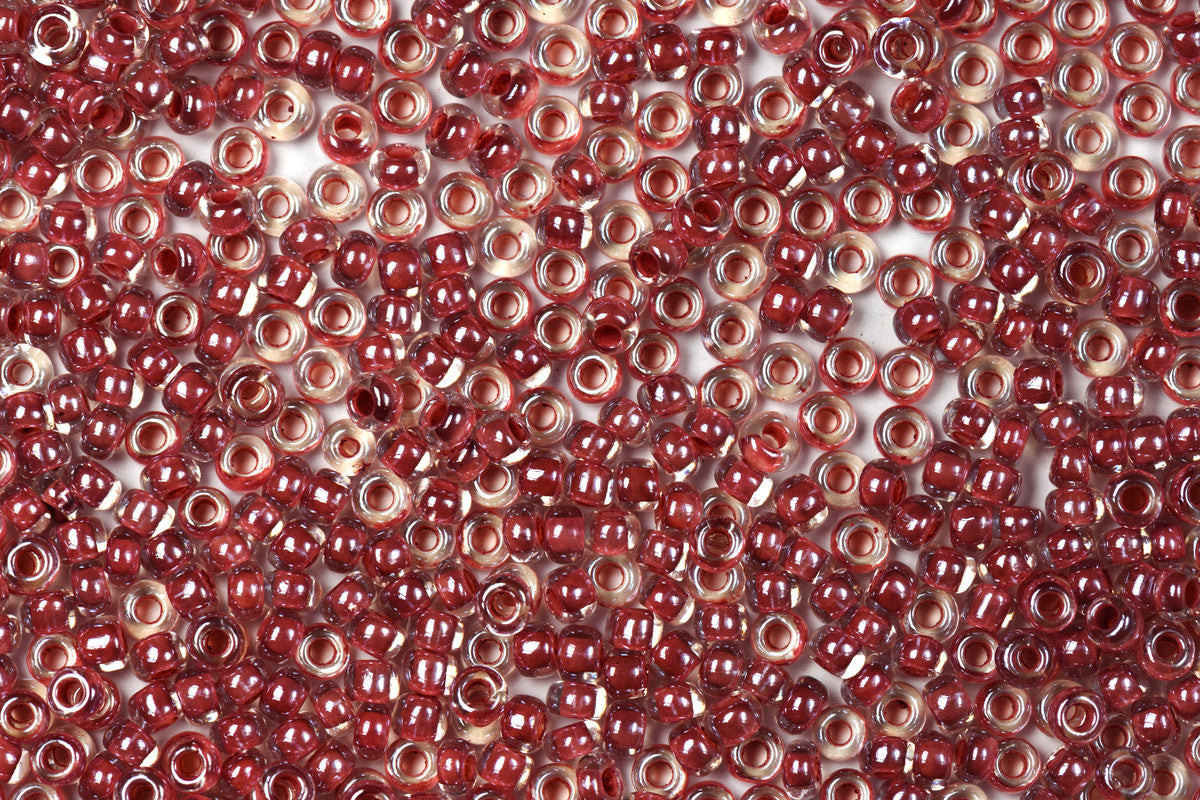 Cardinal Red Preciosa Luster Inside Round Rocailles Seeds Beads