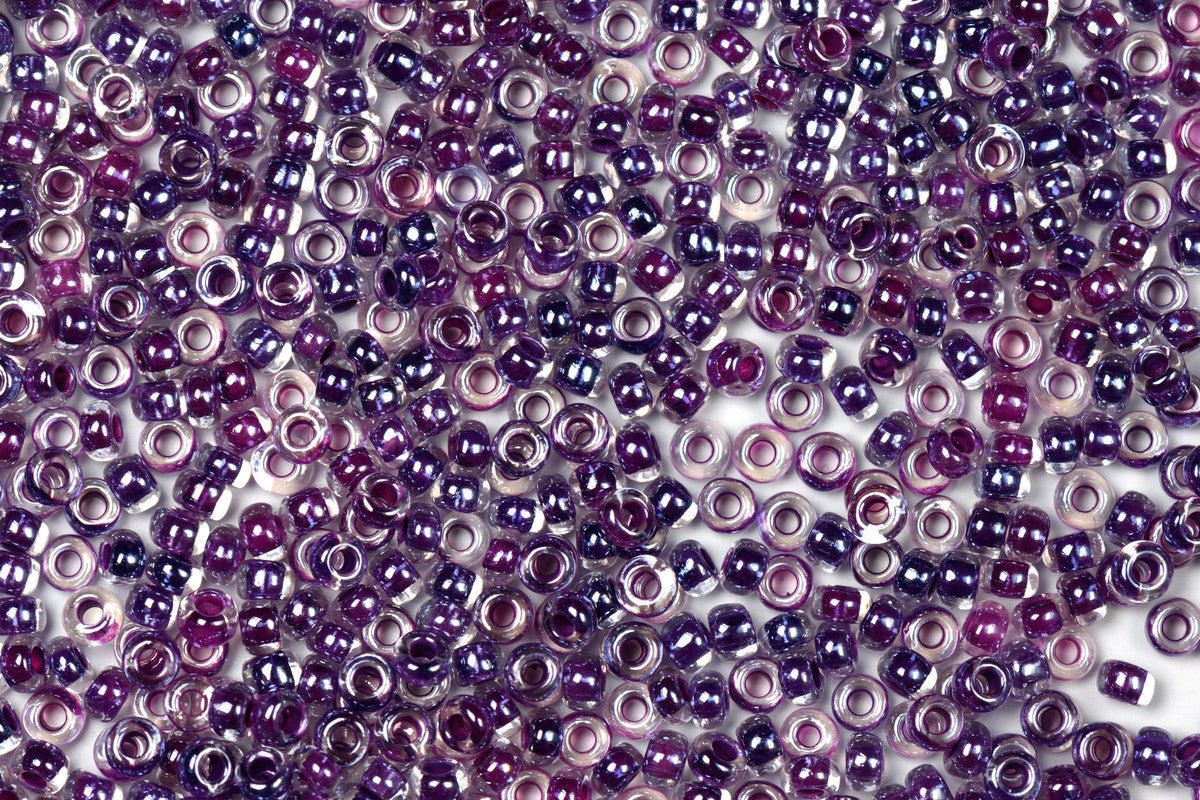 Dark Purple Preciosa Luster Inside Round Rocailles Seeds Beads