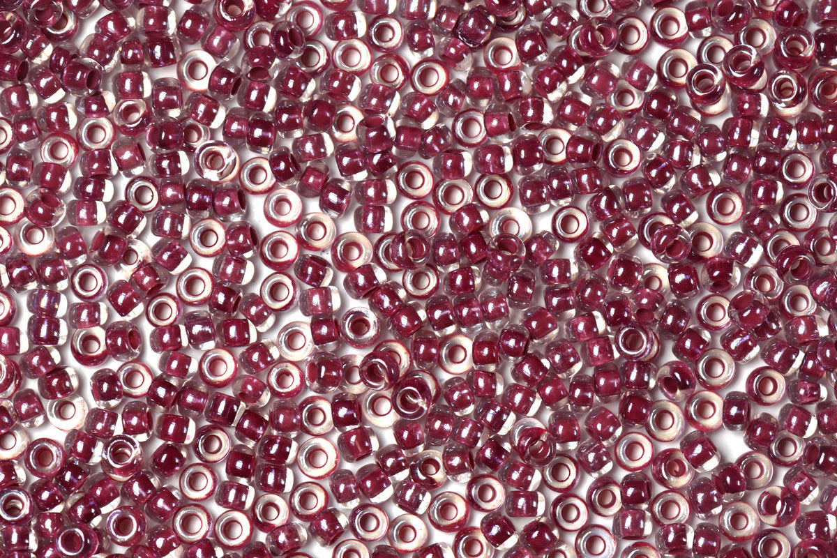 Cherry Red Preciosa Luster Inside Round Rocailles Seeds Beads