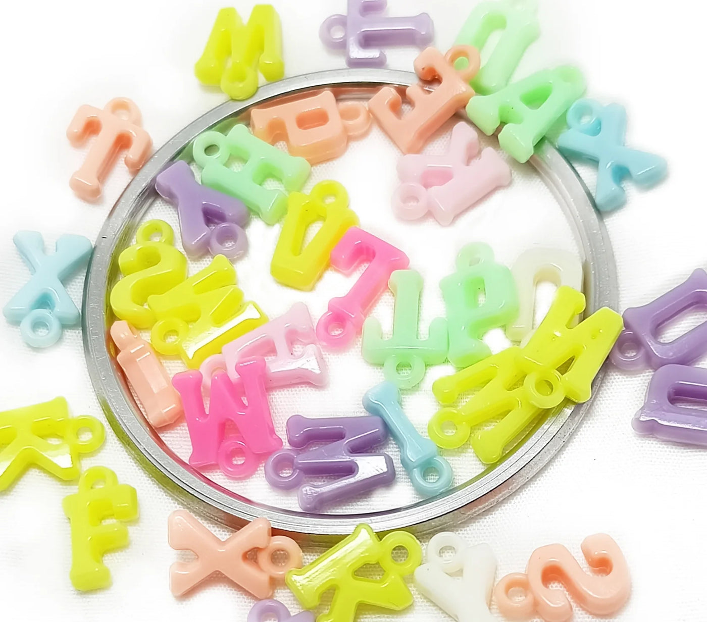 Multicolor Assorted Alphabet Plastic Beads