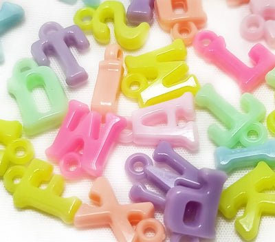 Multicolor Assorted Alphabet Plastic Beads