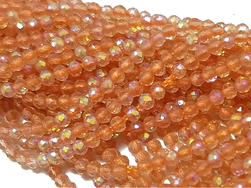 Orange Spherical Cutting Hydro Crystal Beads (Wholesale)