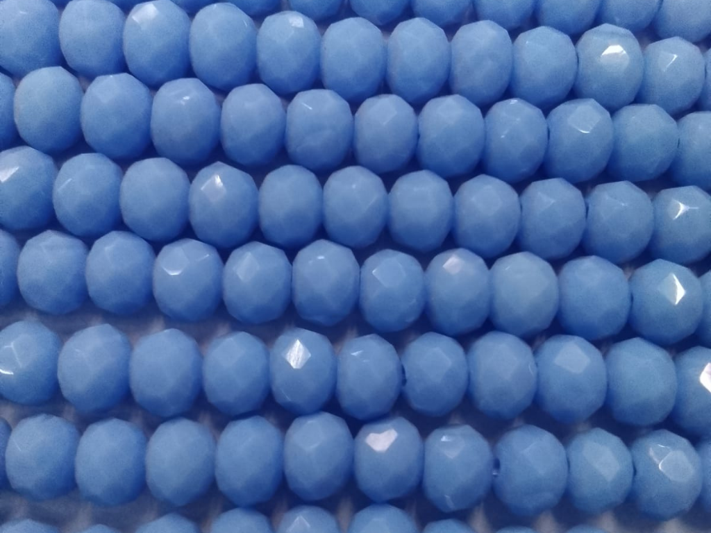 Sky Blue Tyre Crystal Glass Beads (Wholesale