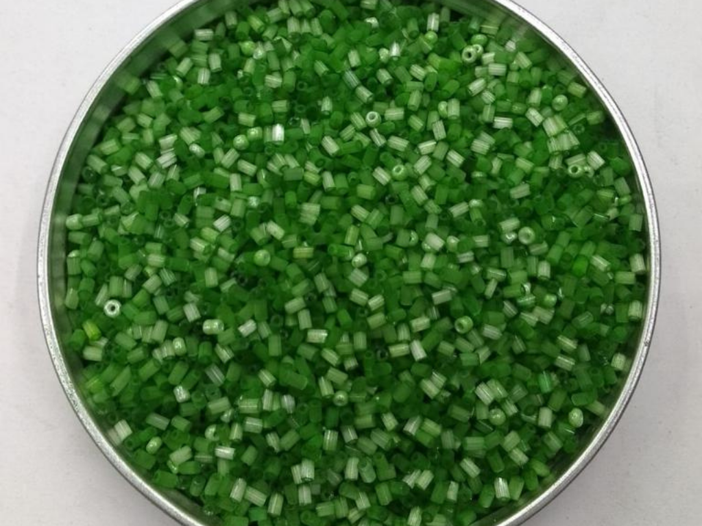 Green 2 Cut Glass Seed Beads- 2 mm (Wholesale)