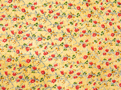 Light Beige Floral Digitally Printed Butter Crepe Fabric