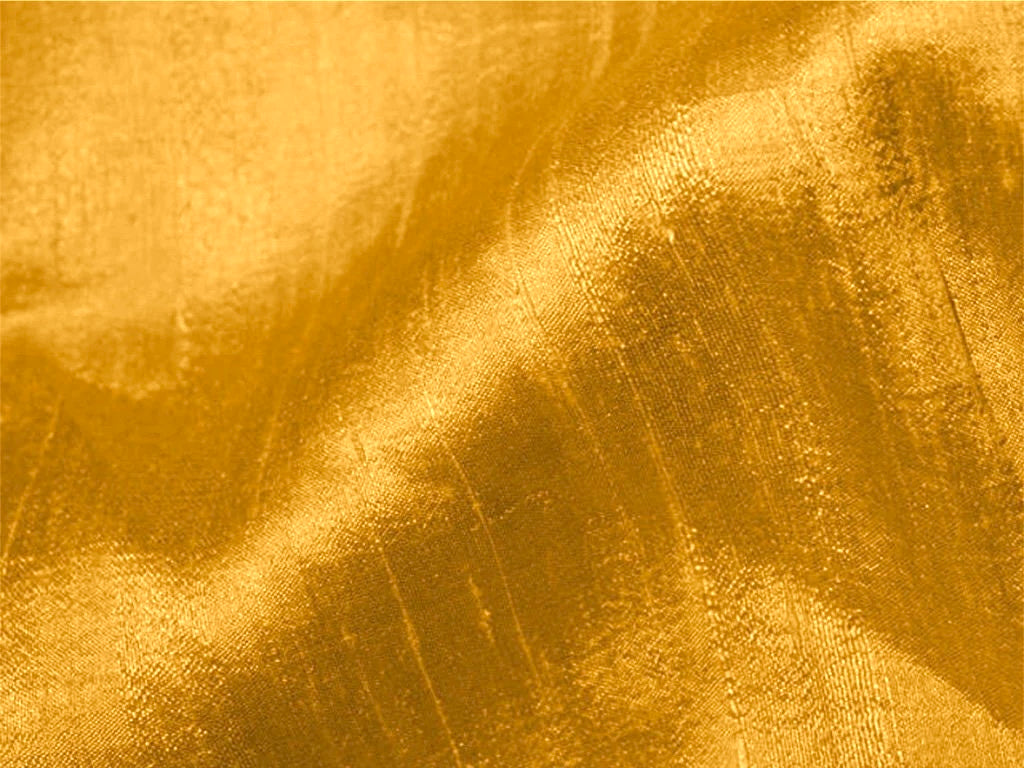 Honey Golden Plain Bangalore Raw Silk Fabric  (Wholesale)