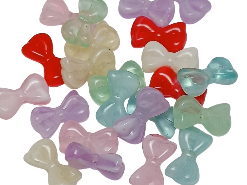 Assroted Bow Shaped Resin Beads