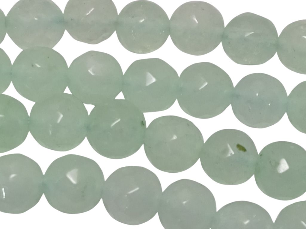 Off White 8 mm Rondelle Jade Quartz Stones