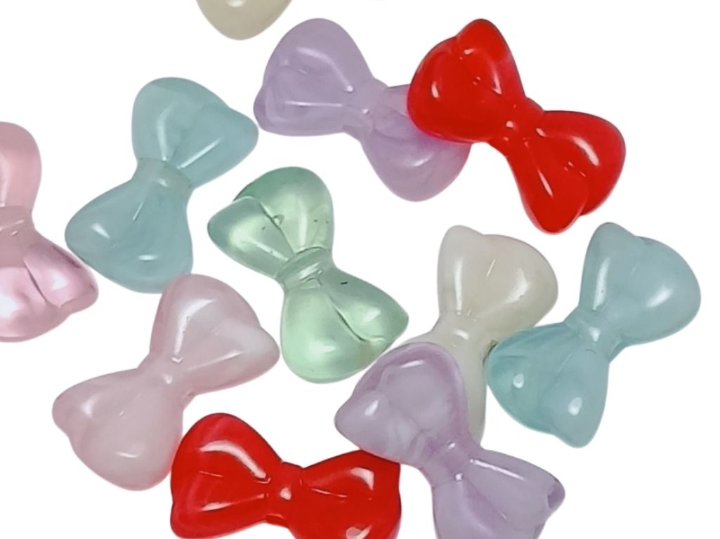 Assroted Bow Shaped Resin Beads
