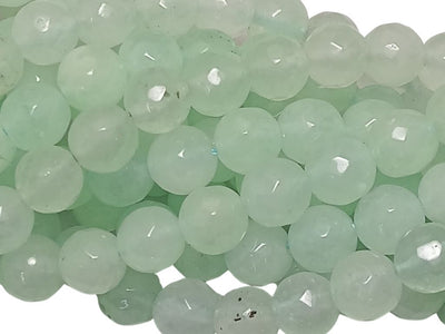 Off White 8 mm Rondelle Jade Quartz Stones