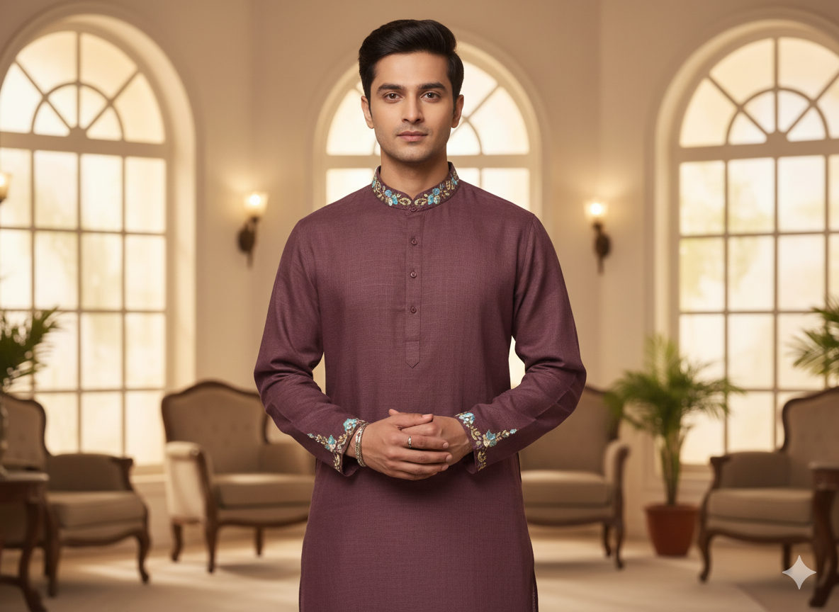 गहरे बैंगनी शुद्ध लिनन 60 ली फैब्रिक का प्रीकट