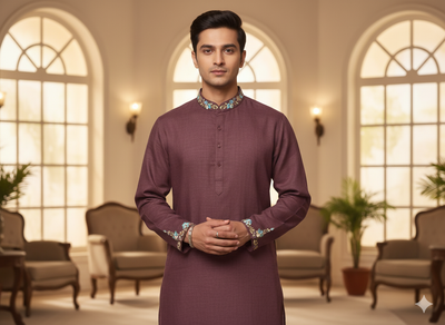 गहरे बैंगनी शुद्ध लिनन 60 ली फैब्रिक का प्रीकट