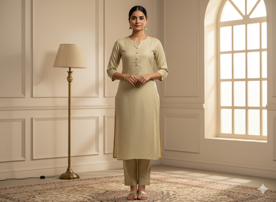 कैनरी पीला सादा ग्लेज्ड कॉटन कपड़ा (थोक)