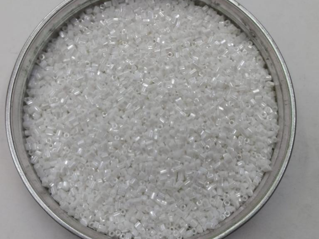 White Lustre 2 Cut Glass Seed Beads- 2 mm