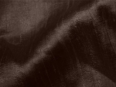 Chocolate Brown Plain Bangalore Raw Silk Fabric  (Wholesale)