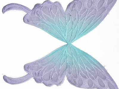 Lavender & Blue Dual Shade Butterfly Threaded Motifis