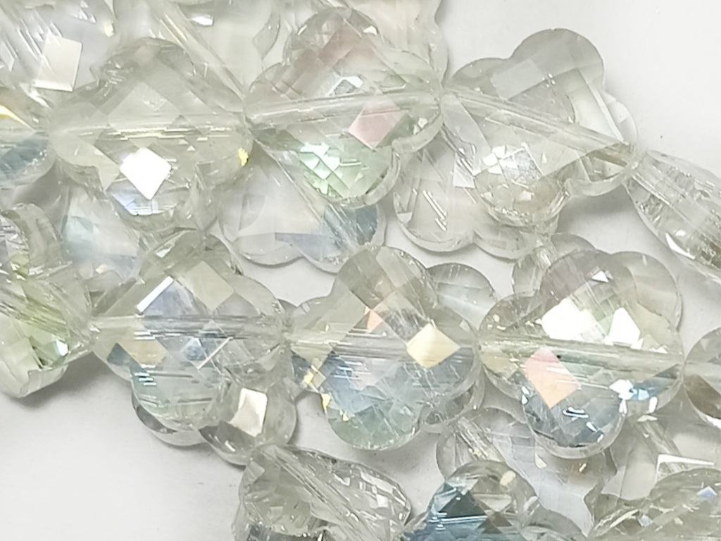 White Transparent 4 Star Shaped Crystal beads