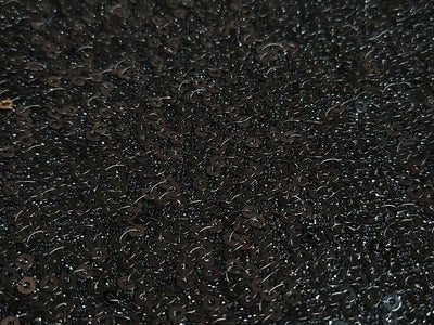 Black Glitter Sequins Embroidered Net Fabric