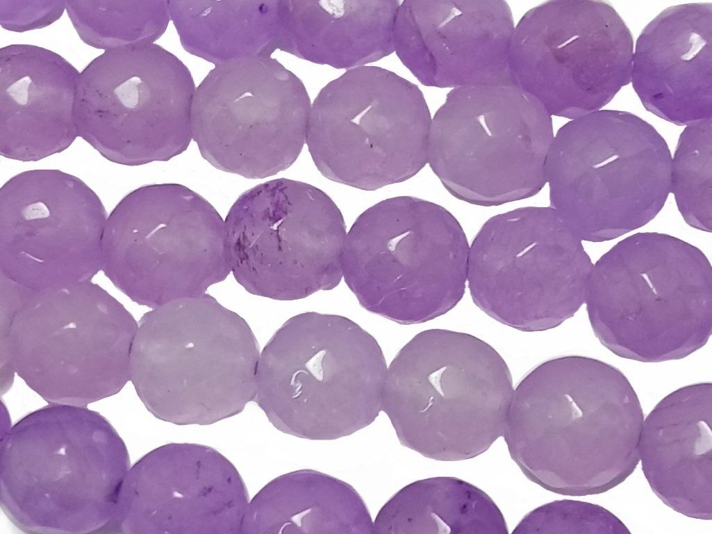 Purple 8 mm Rondelle Jade Quartz Stones