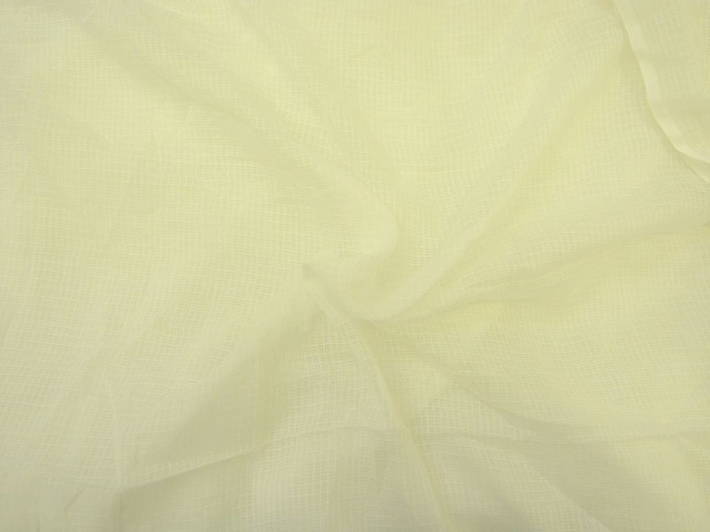 White Check Kota Doria Pure Cotton Fabric